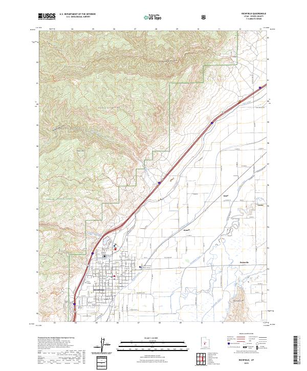 Richfield, UT — USGS 7.5-minute topo (2023)