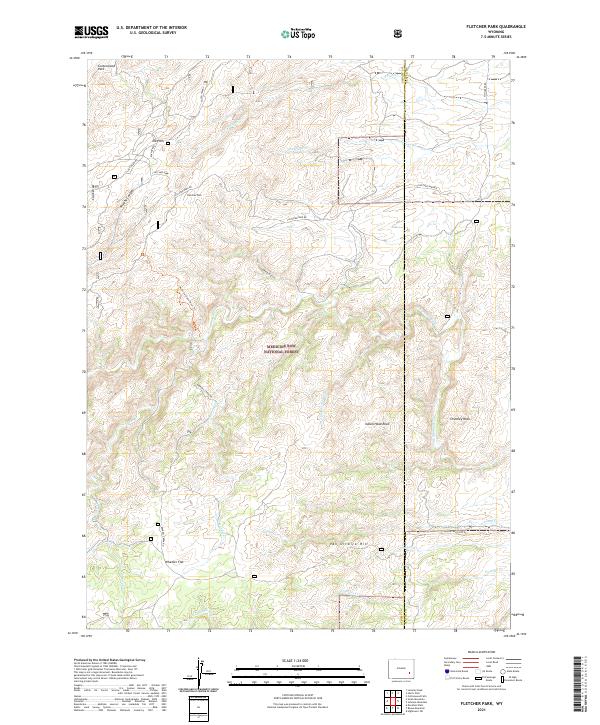 Fletcher Park, WY — USGS 7.5-minute topo (2021)