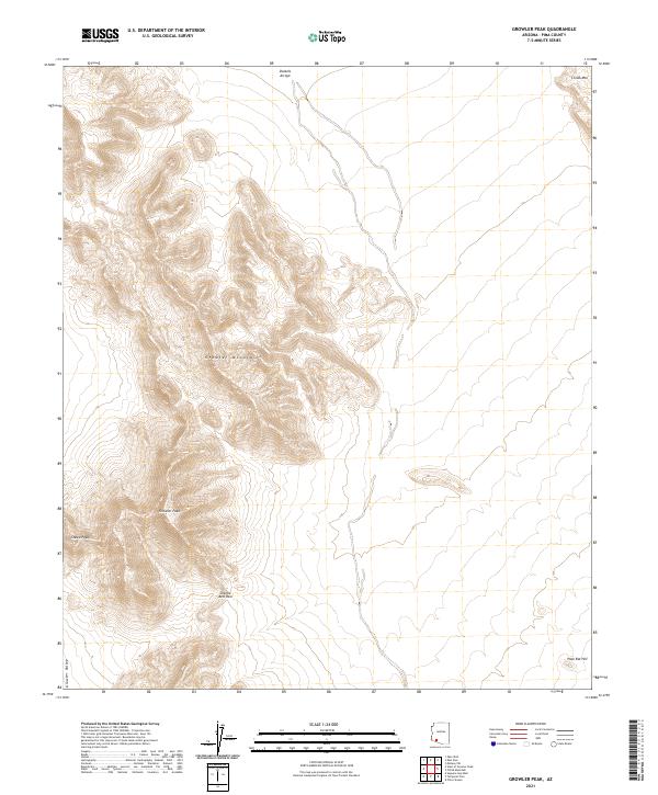 Growler Peak, AZ — USGS 7.5-minute topo (2021)