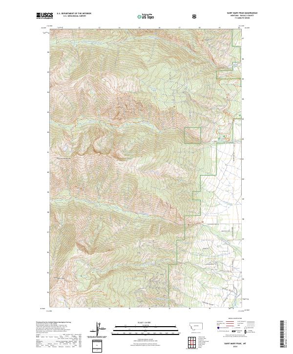 Saint Mary Peak, MT — USGS 7.5-minute topo (2024)