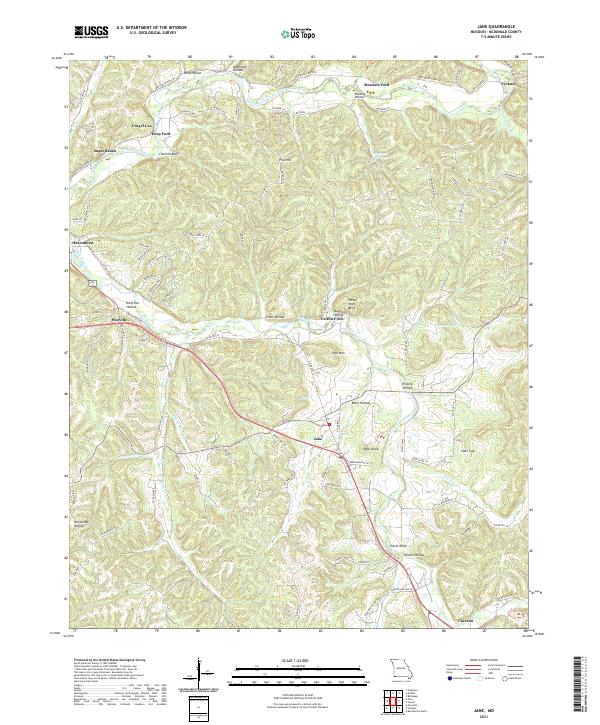 Jane, MO — USGS 7.5-minute topo (2021)