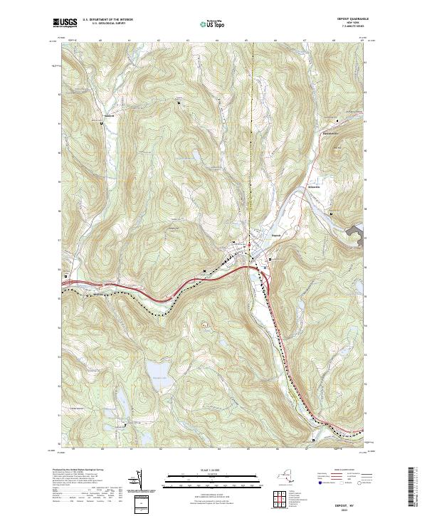 Deposit, NY — USGS 7.5-minute topo (2023)