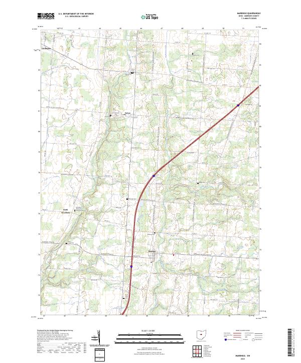 Marengo, OH — USGS 7.5-minute topo (2023)