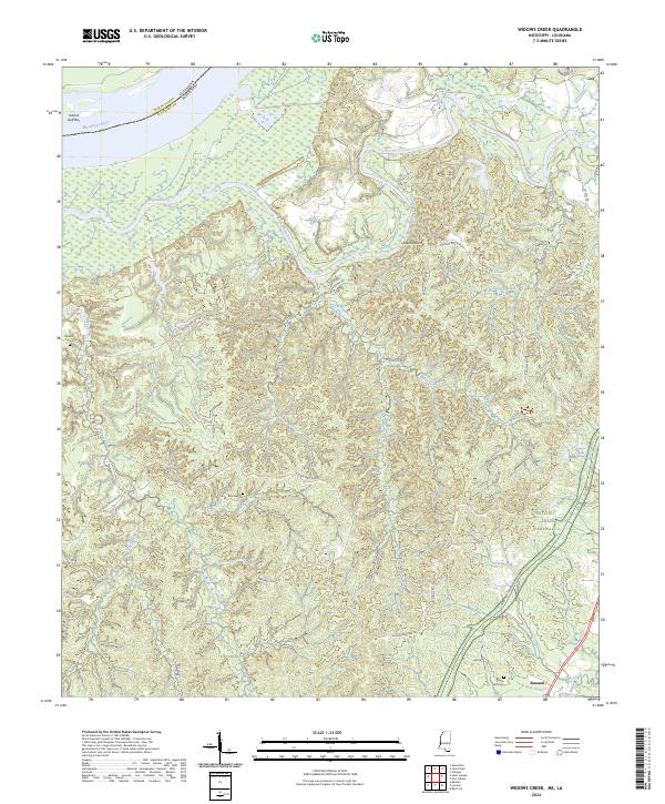 Widows Creek, MS-LA — USGS 7.5-minute topo (2024)