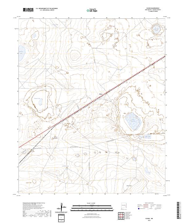 Elkins, NM — USGS 7.5-minute topo (2023)