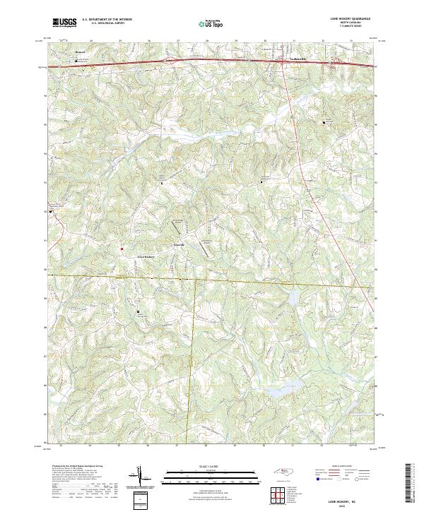 Lone Hickory, NC — USGS 7.5-minute topo (2022)