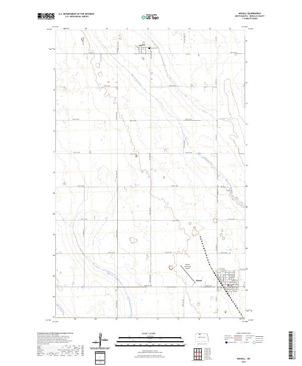 Mohall, ND — USGS 7.5-minute topo (2024)