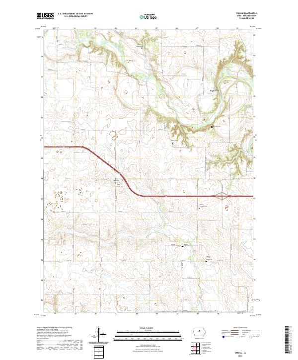 Owasa, IA — USGS 7.5-minute topo (2022)