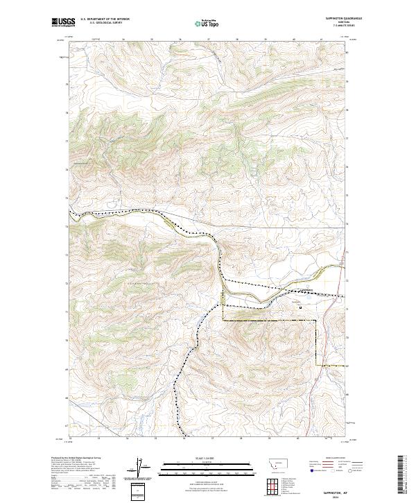Sappington, MT — USGS 7.5-minute topo (2024)