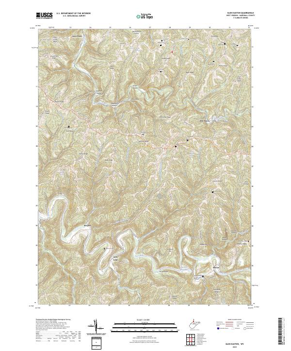 Glen Easton, WV — USGS 7.5-minute topo (2023)
