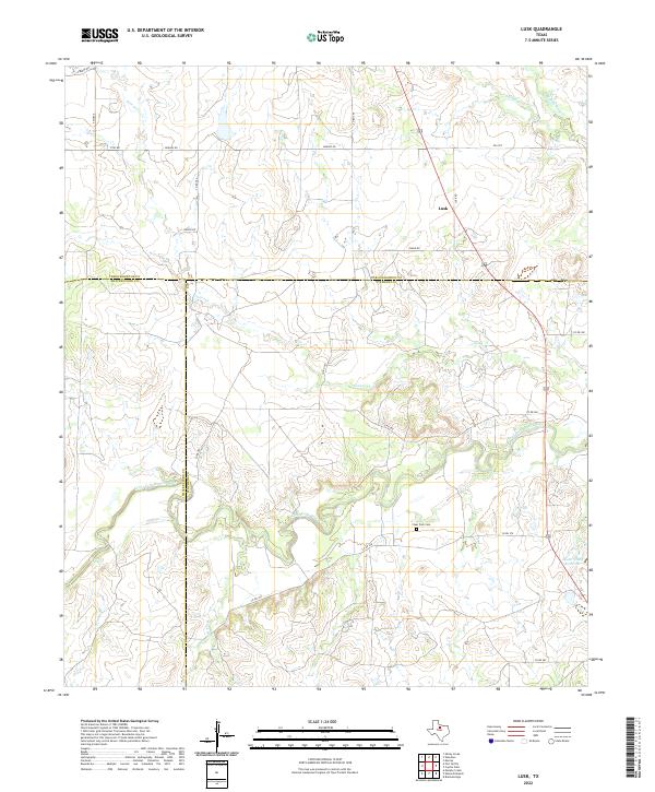 Lusk, TX — USGS 7.5-minute topo (2022)