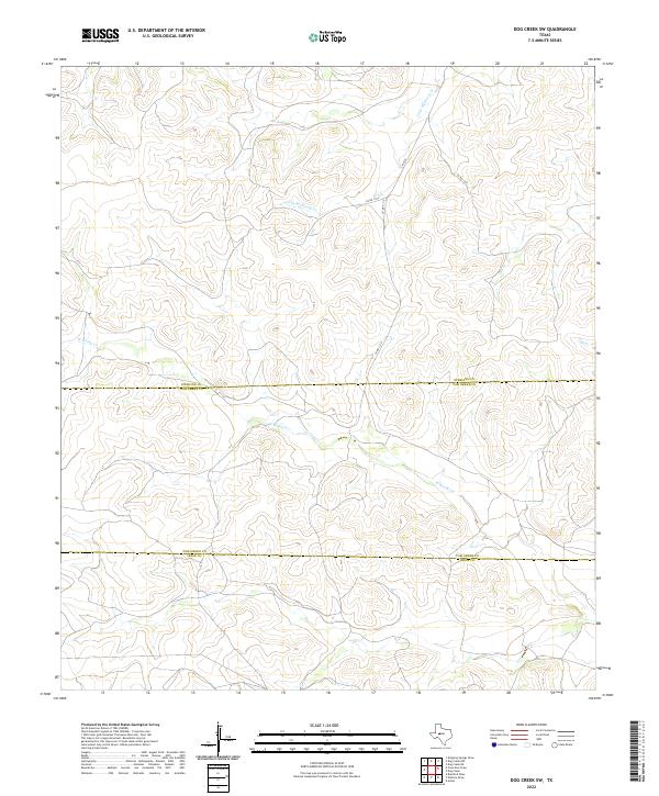 Dog Creek SW, TX — USGS 7.5-minute topo (2022)