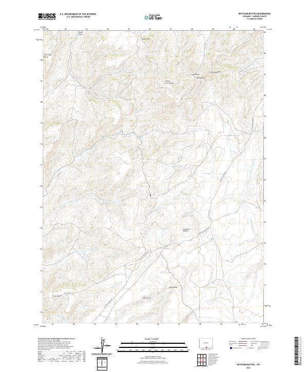 Ketchum Buttes, WY — USGS 7.5-minute topo (2021)