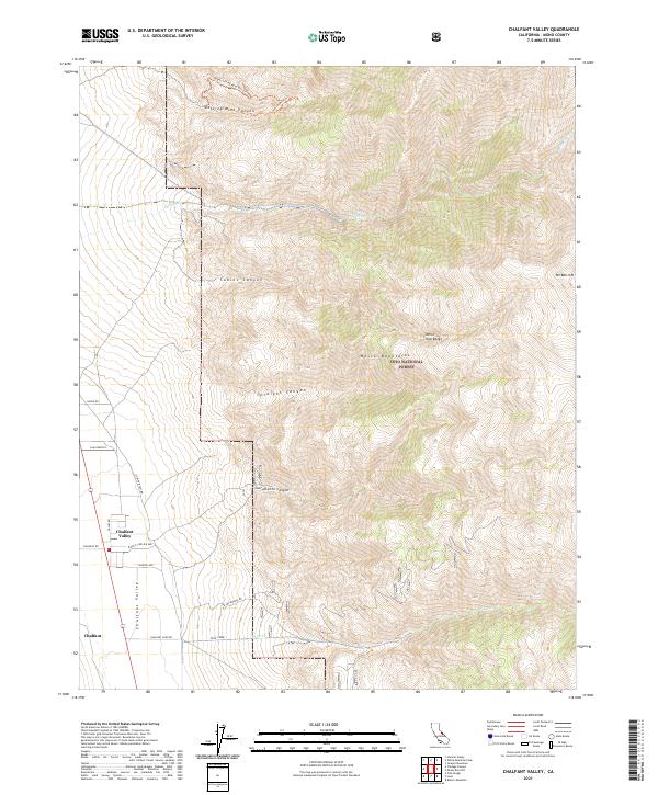 Chalfant Valley, CA — USGS 7.5-minute topo (2021)