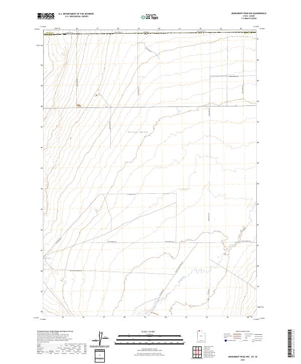 Monument Peak NW, UT-ID — USGS 7.5-minute topo (2023)