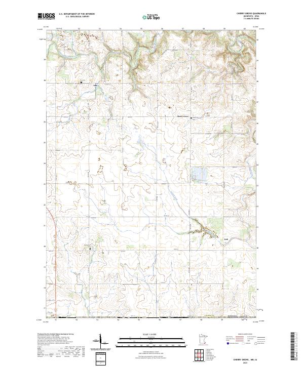 Cherry Grove, MN-IA — USGS 7.5-minute topo (2023)