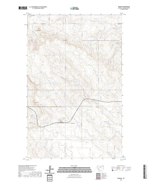 Peerless, MT — USGS 7.5-minute topo (2024)
