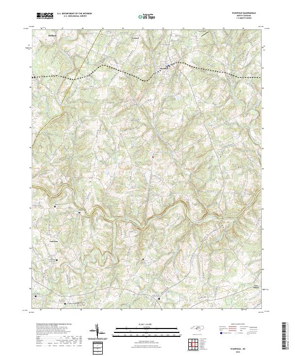 Stanfield, NC — USGS 7.5-minute topo (2022)
