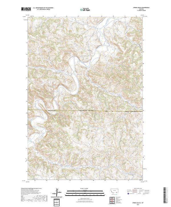 Spring Gulch, MT — USGS 7.5-minute topo (2024)