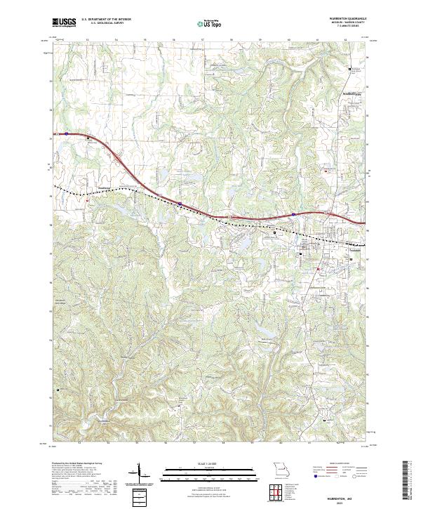 Warrenton, MO — USGS 7.5-minute topo (2023)