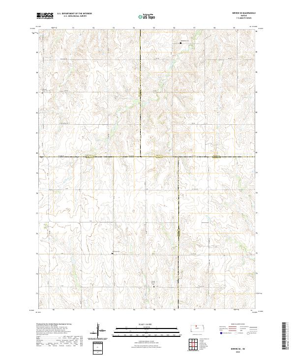 Kirwin SE, KS — USGS 7.5-minute topo (2022)