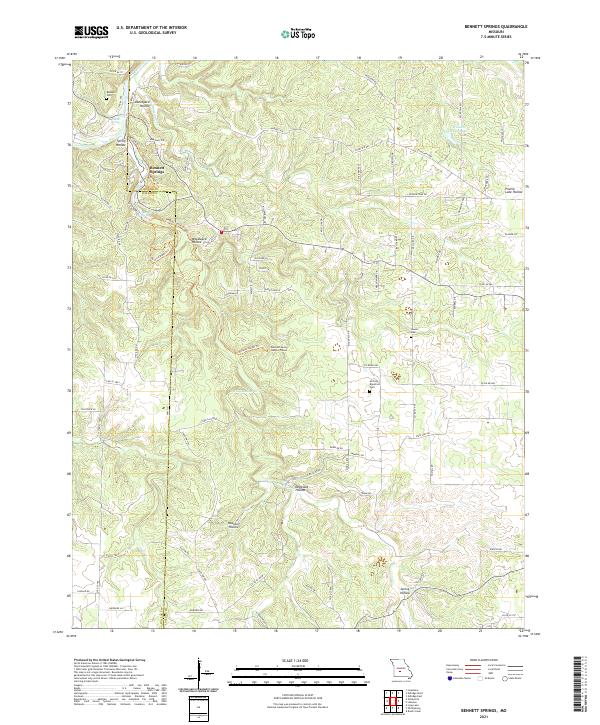 Bennett Springs, MO — USGS 7.5-minute topo (2021)