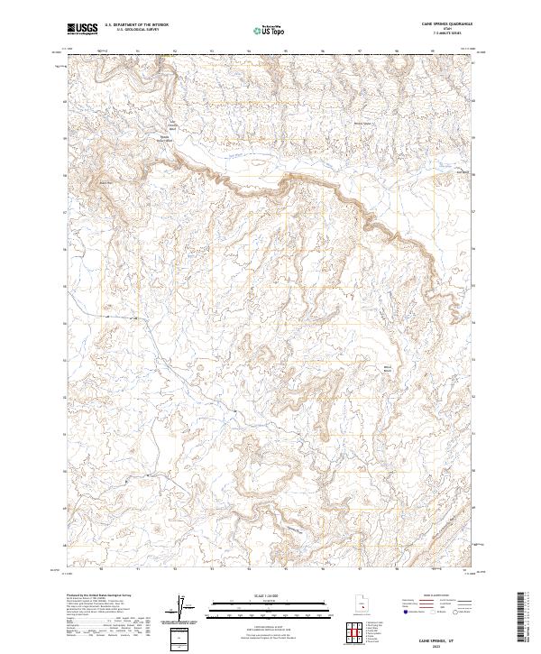 Caine Springs, UT — USGS 7.5-minute topo (2023)