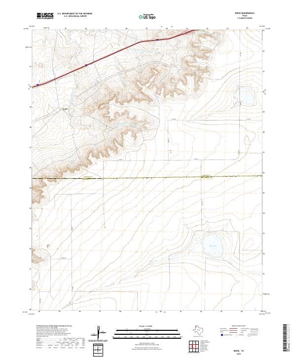 Boise, TX — USGS 7.5-minute topo (2022)