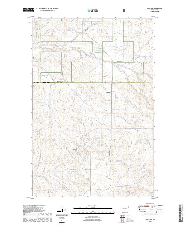 Trotters, ND — USGS 7.5-minute topo (2024)