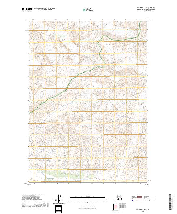 McCarthy A-2 SE, AK — USGS 7.5-minute topo (2023)