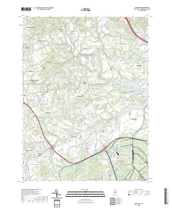 Marlboro, NJ — USGS 7.5-minute topo (2023)