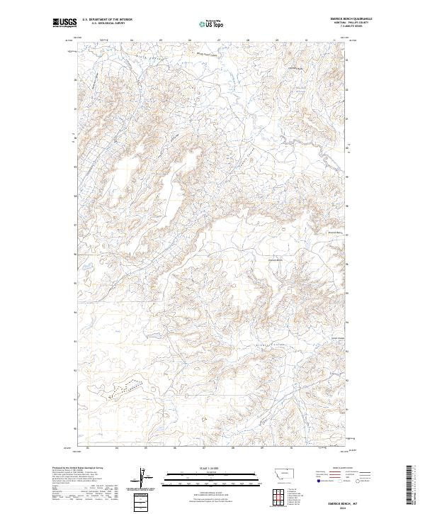 Emerick Bench, MT — USGS 7.5-minute topo (2024)