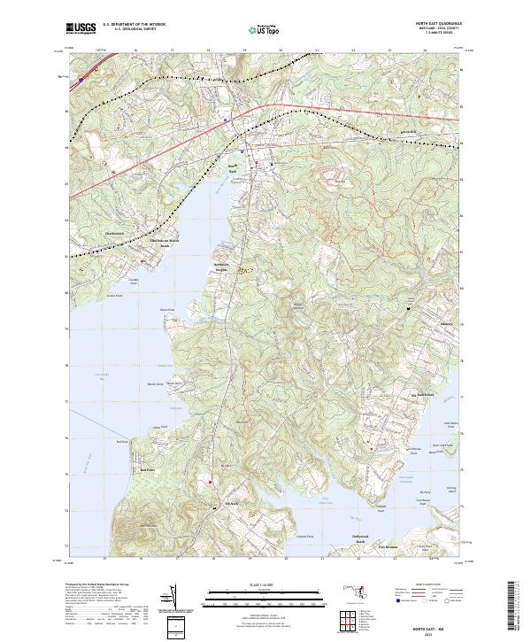 North East, MD — USGS 7.5-minute topo (2023)