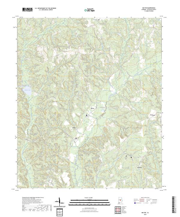 Milton, AL — USGS 7.5-minute topo (2024)