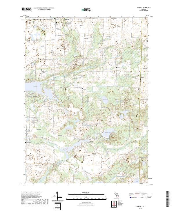 Norvell, MI — USGS 7.5-minute topo (2023)