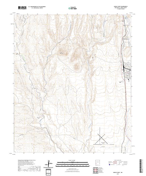 Hurley West, NM — USGS 7.5-minute topo (2023)