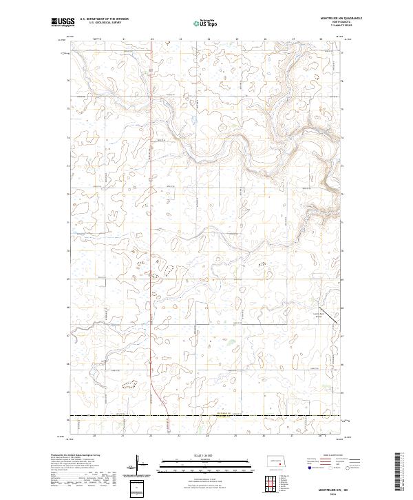 Montpelier NW, ND — USGS 7.5-minute topo (2024)