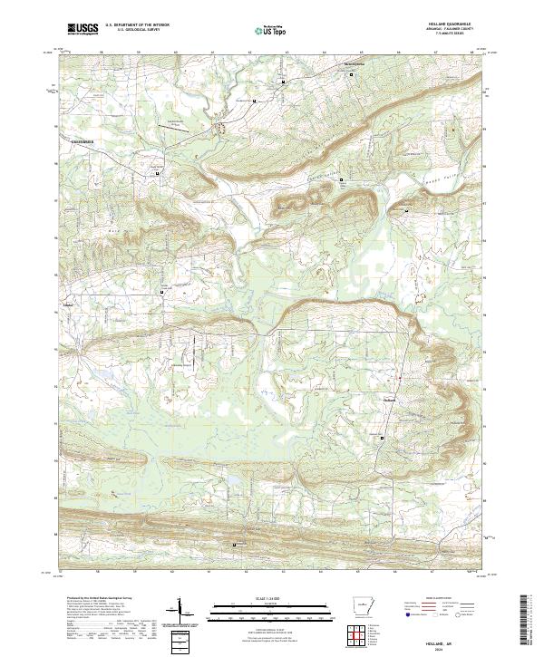 Holland, AR — USGS 7.5-minute topo (2024)
