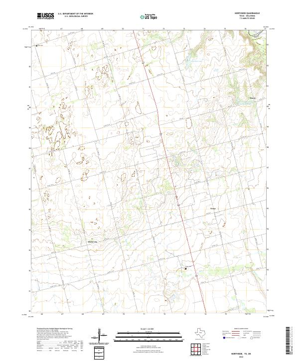 Northside, TX-OK — USGS 7.5-minute topo (2022)
