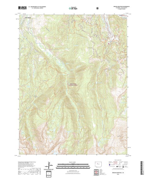 Grouse Mountain, CO — USGS 7.5-minute topo (2022)