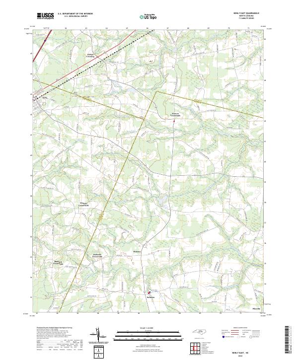 Kenly East, NC — USGS 7.5-minute topo (2022)