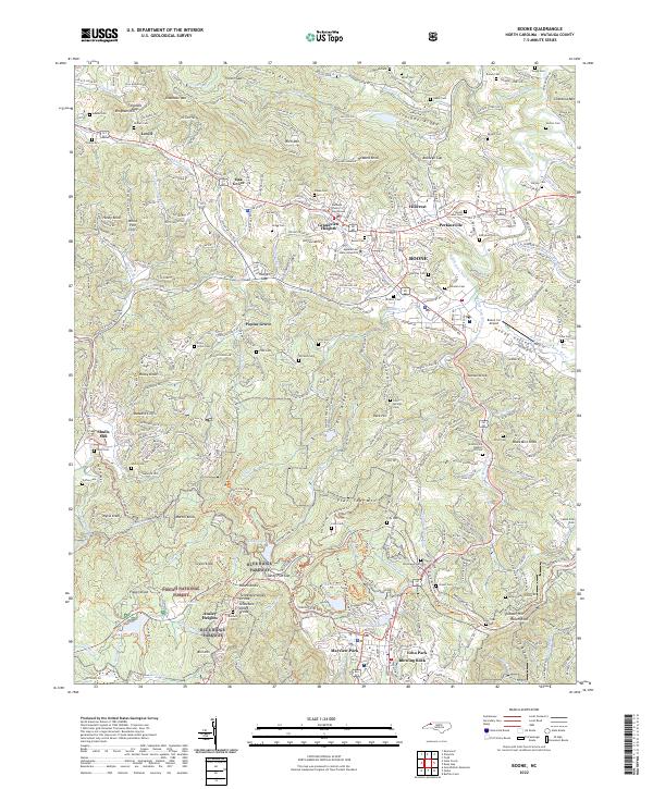 Boone, NC — USGS 7.5-minute topo (2022)