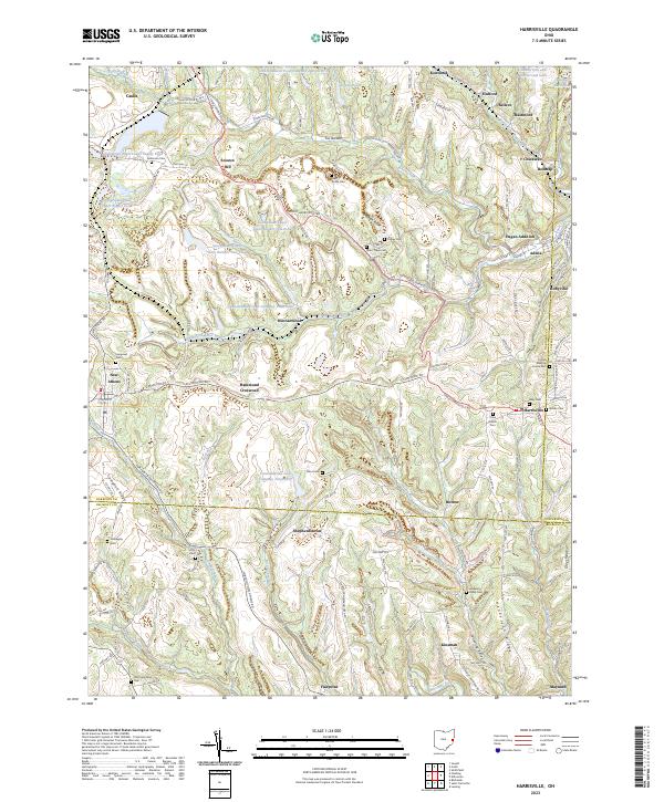 Harrisville, OH — USGS 7.5-minute topo (2023)