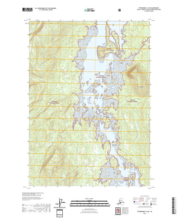 Petersburg C-6 NE, AK — USGS 7.5-minute topo (2021)