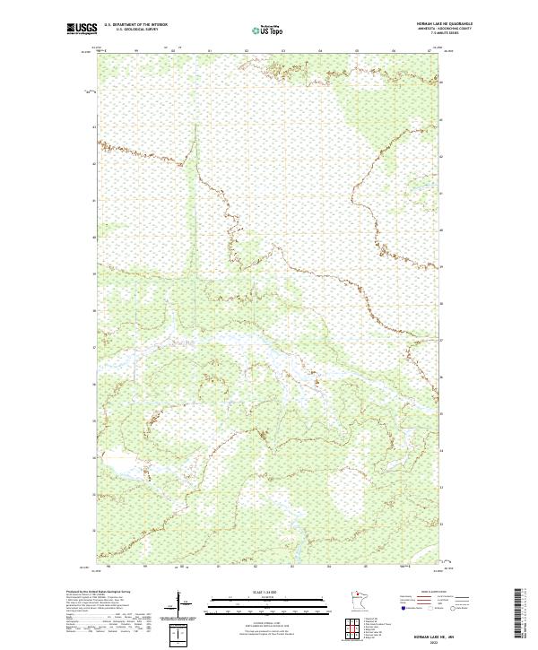 Norman Lake NE, MN — USGS 7.5-minute topo (2022)