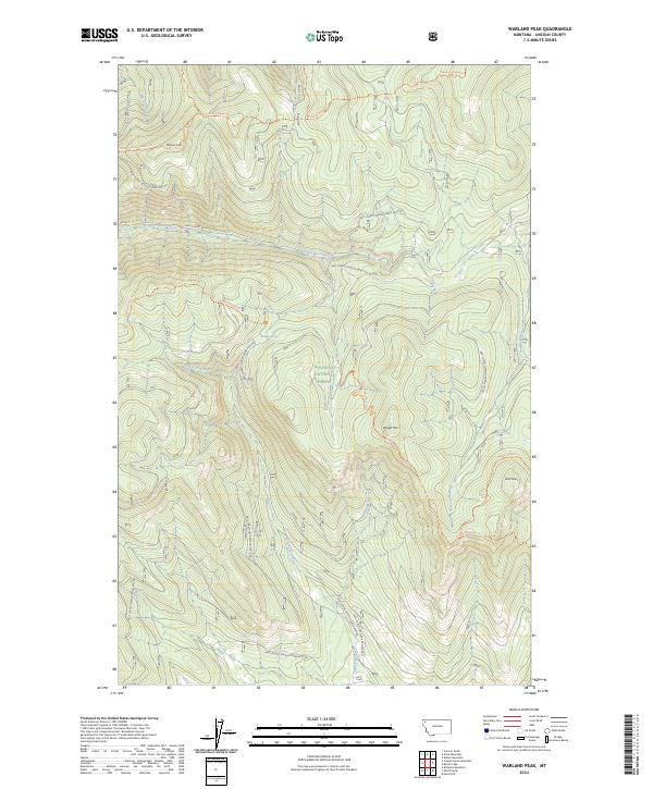 Warland Peak, MT — USGS 7.5-minute topo (2024)