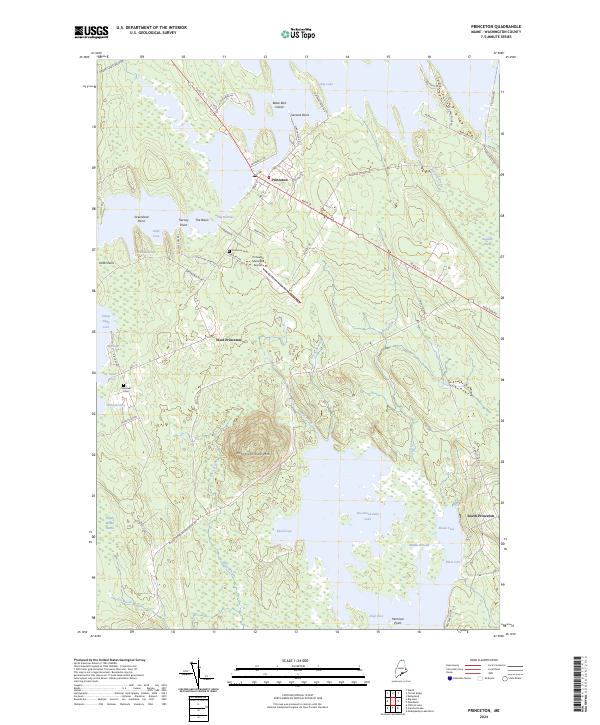 Princeton, ME — USGS 7.5-minute topo (2024)