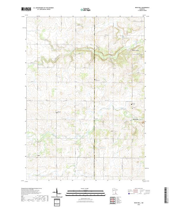 Rock Dell, MN — USGS 7.5-minute topo (2022)