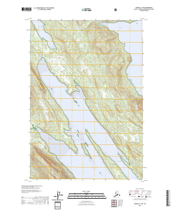 Juneau A-1 SW, AK — USGS 7.5-minute topo (2024)