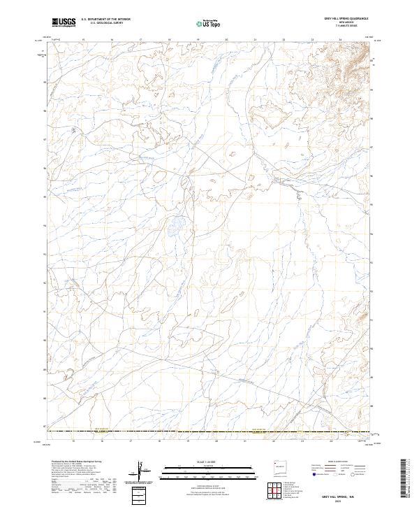 Grey Hill Spring, NM — USGS 7.5-minute topo (2023)